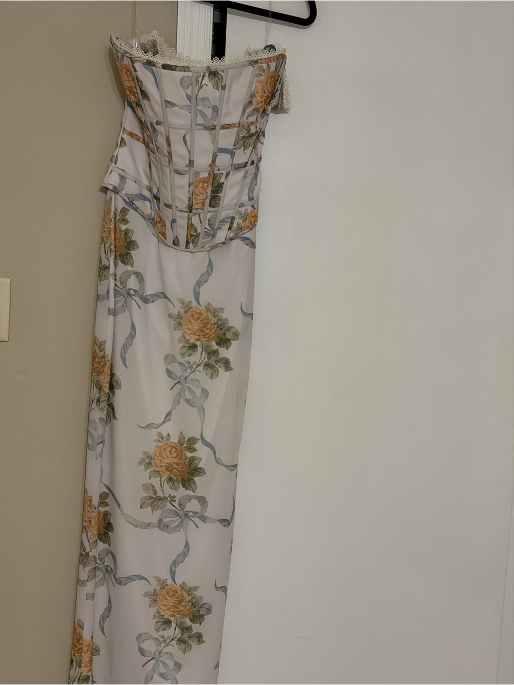 House Of CB Clemmie Georgette Column Gown